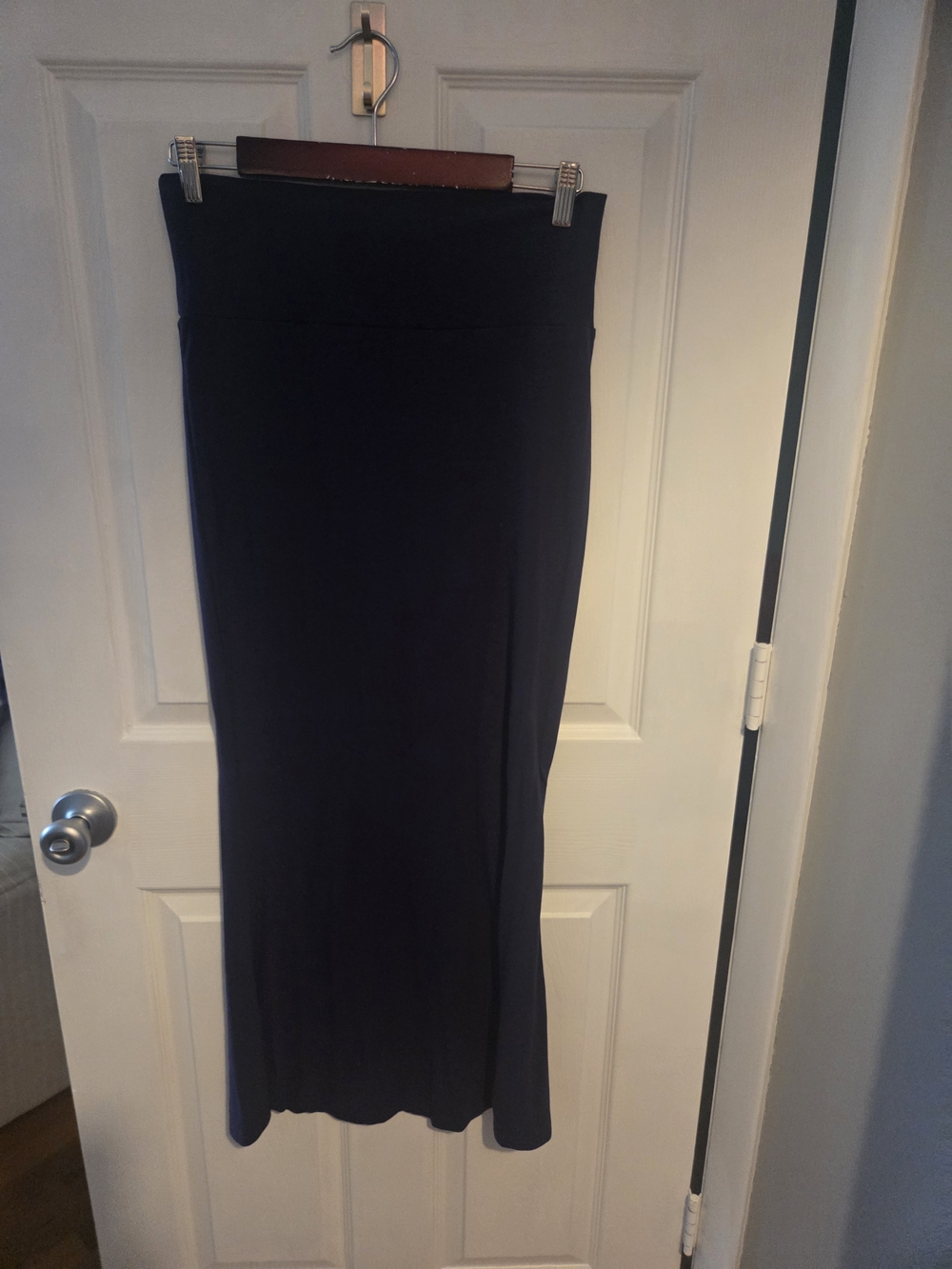Classic Navy Maxi Skirt - Women